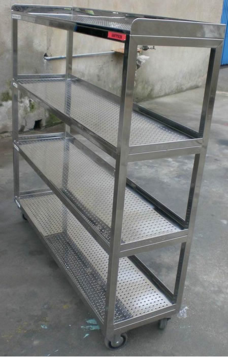 Stainless steel shelves